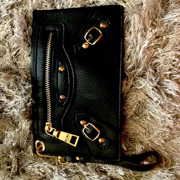 Black Leather clutch - Picture 1 of 4
